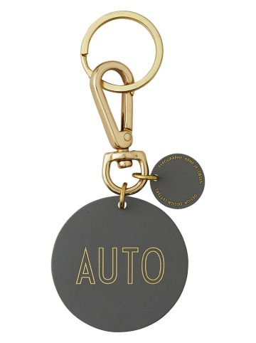 Design Letters Sleutelhanger "Auto" goudkleurig/grijs