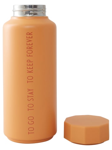 Design Letters Butelka termiczna "To Go" w kolorze pomarańczowym - 500 ml