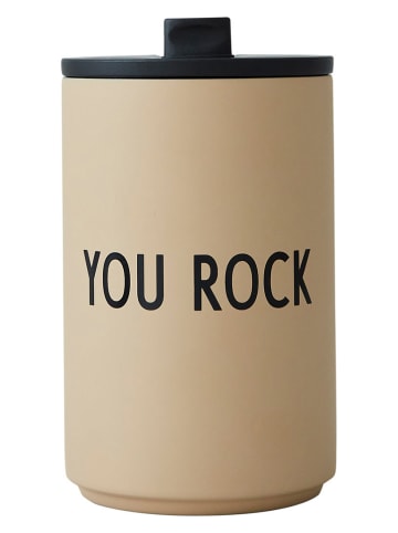 Design Letters Thermobecher "You Rock" in Beige - 350 ml