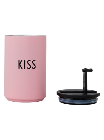 Design Letters Thermobecher "Kiss" in Rosa - 350 ml