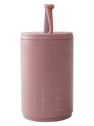 Design Letters Kubek termiczny "Life" w kolorze różowym - 330 ml