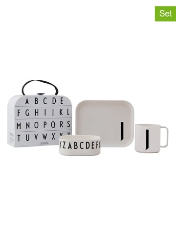 Design Letters 4-częściowy zestaw naczyń "Classics in a suitcase" w kolorze białym
