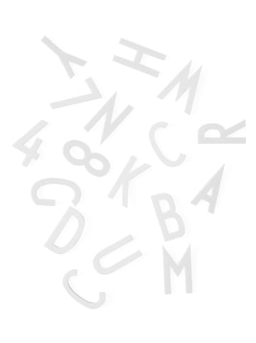 Design Letters Message-board symbolen "Letters & cijfers" wit - (L)5 cm