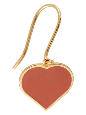 Design Letters Vergulde emaille oorhanger "Big Heart"