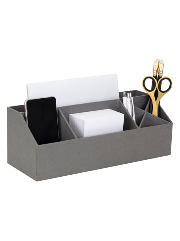 BigsoBox Bureau-organizer "Elisa" lichtgrijs - (B)33 x (H)12,5 x (D)12,5 cm