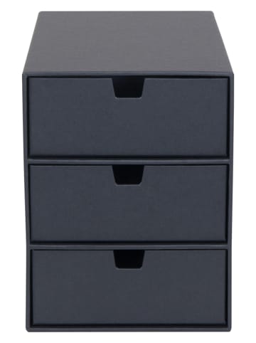 BigsoBox Pudełko "Ingid" w kolorze antracytowym z szufladami - 16 x 20,5 x 25 cm