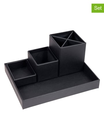 BigsoBox 4tlg. Set: Desktop-Organizer "Lena" in Anthrazit