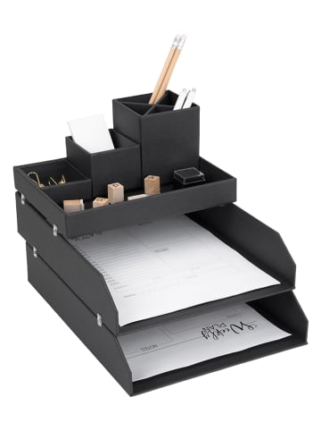 BigsoBox 4tlg. Set: Desktop-Organizer "Lena" in Anthrazit