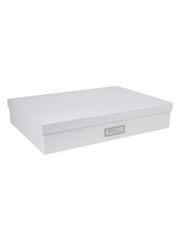BigsoBox Pudełko "Sverker" w kolorze białym na dokumenty - 43,5 x 31 x 8,5 cm