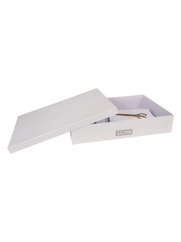 BigsoBox Dokumentenbox "Sverker" in Weiß - (L)43,5 x (B)31 x (H)8,5 cm
