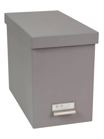 BigsoBox Pudełko "Johan" w kolorze jasnoszarym na teczki - DIM A4