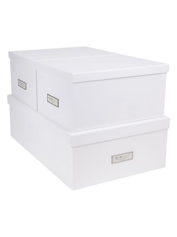 BigsoBox 3er-Set: Aufbewahrungsboxen "Inge" in Weiß