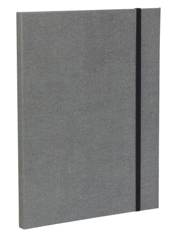 BigsoBox Verzamelmap "Paulina" grijs - (B)23,5 x (H)29,5 x (D)1,5 cm