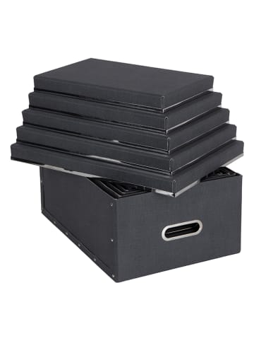 BigsoBox 5-delige set: opbergboxen "Joachim" zwart