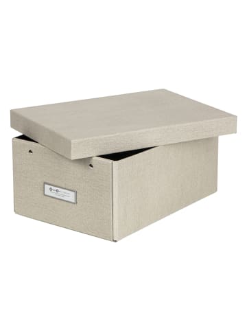 BigsoBox Opbergbox beige - (B)22,5 x (H)13,5 x (D)31,5 cm