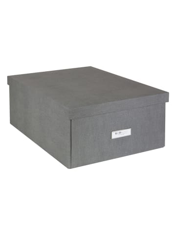 BigsoBox Ordnungsbox "Katrin" in Grau - (B)34,5 x (H)18,5 x (T)45 cm