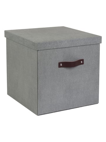 BigsoBox Pudełko "Logan" w kolorze jasnoszarym - 31,5 x 31 x 31,5 cm
