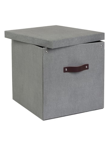 BigsoBox Pudełko "Logan" w kolorze jasnoszarym - 31,5 x 31 x 31,5 cm