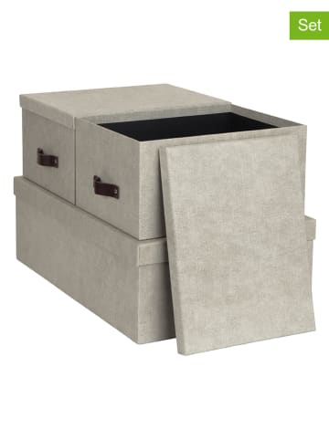 BigsoBox 3-delige set: opbergboxen "Inge" beige