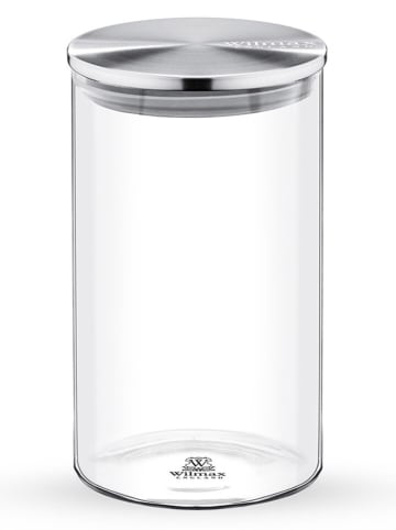 Wilmax Vorratsglas in Transparent/ Silber - 1,1 l