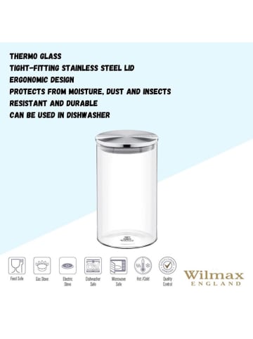 Wilmax Voorraadglas transparant/zilverkleurig - 1,1 l