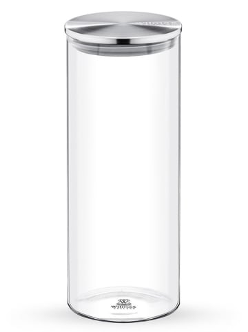 Wilmax Vorratsglas in Transparent/ Silber - 1,6 l