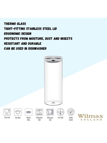 Wilmax Voorraadglas transparant/zilverkleurig - 1,6 l