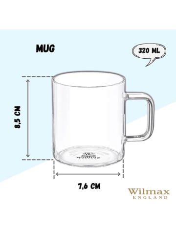 Wilmax 6er-Set: Gläser in Transparent - 320 ml