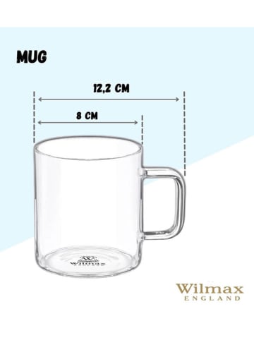 Wilmax 6-delige set: glazen transparant - 400 ml