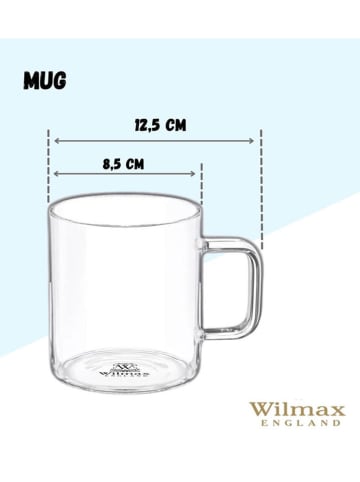 Wilmax 6-delige set: glazen transparant - 500 ml