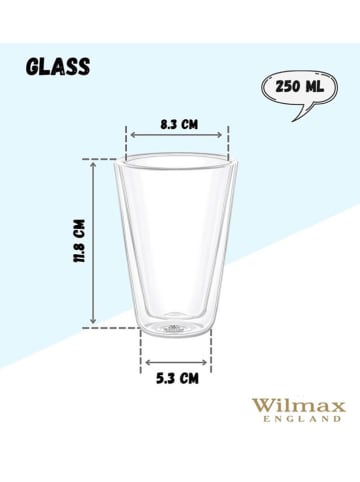 Wilmax Glas in Transparent - 250 ml