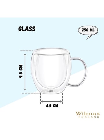 Wilmax Glas in Transparent - 250 ml