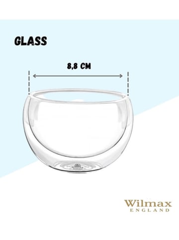Wilmax 6-delige set: glazen transparant - 250 ml