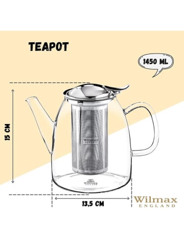 Wilmax Theepot transparant - 1,45 l