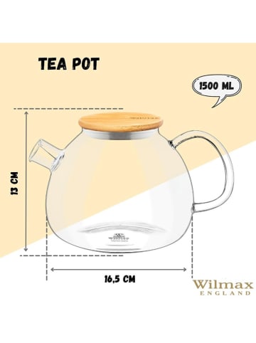 Wilmax Teekanne in Transparent - 1,5 l
