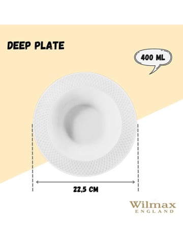 Wilmax 2-delige set: soepborden wit - Ø 22,5 cm