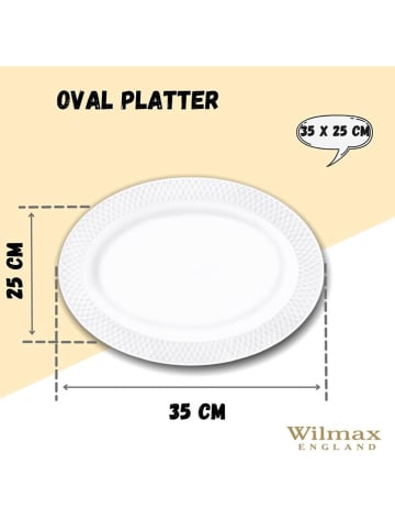 Wilmax Servierteller in Weiß - (L)32 x (B)25 cm
