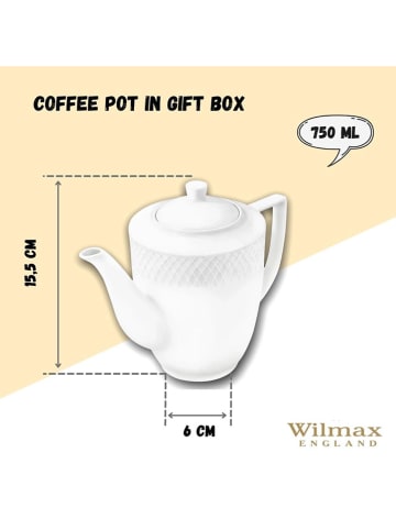 Wilmax Kaffeekanne in Weiß - 750 ml