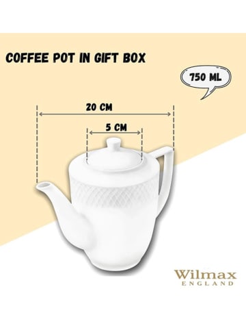 Wilmax Kaffeekanne in Weiß - 750 ml