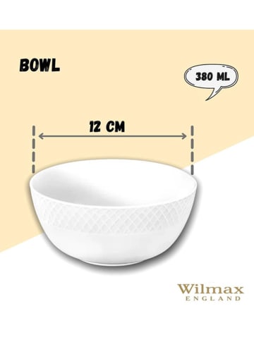 Wilmax 2-delige set: kommen wit - Ø 12 cm