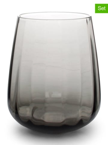 Salt and Pepper 4er-Set: Gläser "Linea" in Anthrazit - 490 ml