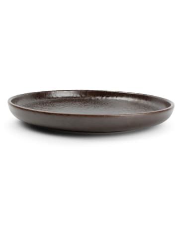 Salt and Pepper 4er-Set: Dessertteller "Tabo" in Braun - Ø 22 cm
