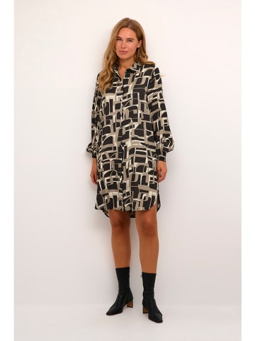 Kaffe Jurk beige/zwart