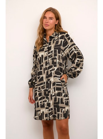 Kaffe Jurk beige/zwart