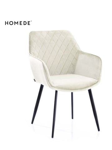 Homede Krzesło w kolorze kremowym - (S)59 x (W)62 x (G)59 cm