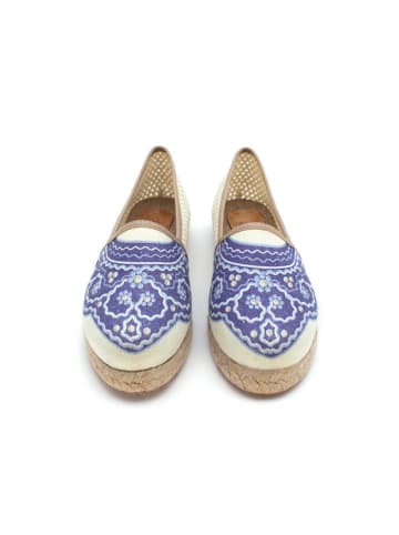 Calceo Espadrilles crème/donkerblauw