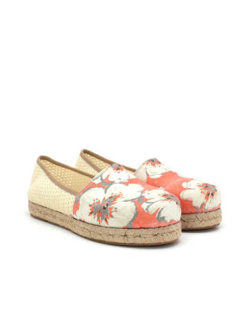 Calceo Espadrilles in Orange/ Creme