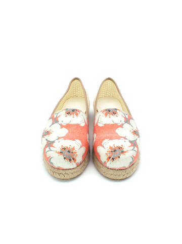 Calceo Espadrilles oranje/crème