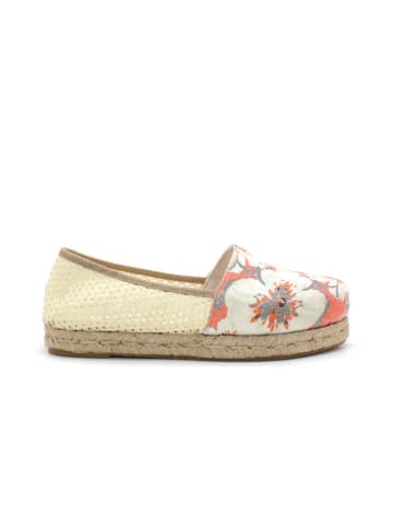 Calceo Espadrilles oranje/crème