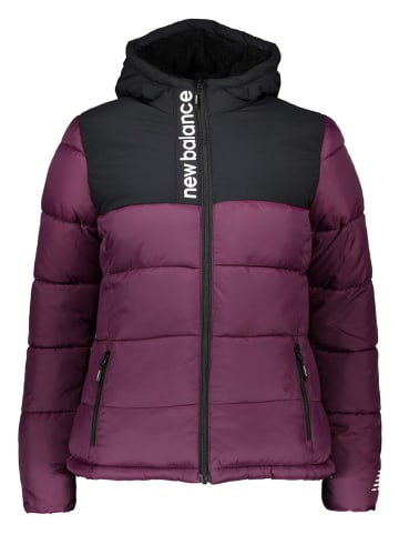 New Balance Winterjacke in Lila/ Schwarz